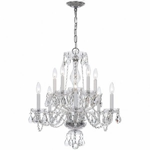 Crystorama Lighting Traditional Crystal 10 - Light Chandelier in  Polished Chrome - 1 of 2