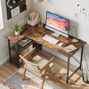 Bestier Reversible L Shaped Computer Desks, Work Desk with Adjustable Shelves - 1 of 4