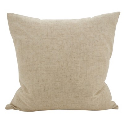 Medium Off-White Square Decorative Pillow with Rose 3D Embellishment