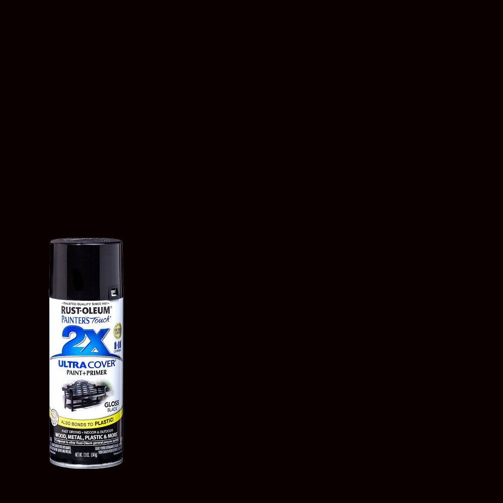 UPC 020066387617 product image for Rust-Oleum 12oz 2X Painter's Touch Ultra Cover Gloss Spray Paint Black | upcitemdb.com