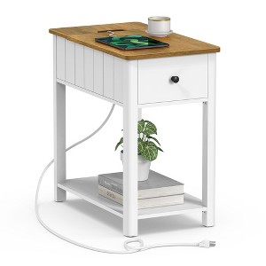 VASAGLE Side Table with Charging Station, End Table with USB Ports and Outlets, Nightstand with Storage - 1 of 3