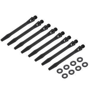 Unique Bargains 2BA Thread Aluminum Dart Shafts with Rubber Rings for Steel Tip 8 Pcs - 1 of 4