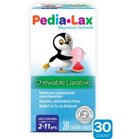 Pedia-Lax Laxative Chewable Tablets for Kids - Ages 2-11 - Watermelon Flavor - 30ct - image 1 of 3