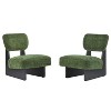 Christopher Knight Home Carlos Modern Wood Upholstered Accent Chair (Set of 2) - 3 of 4