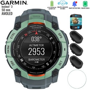 Garmin Instinct 3 - 50 mm GPS Smartwatch AMOLED Neo Tropic + 2Yr Warranty Bundle - 1 of 4