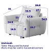 MAYEERTY 36.8 Inch Teddy Fabric Sofa Modern Lounge Chair Black Upholstered Apartment Office Living Room Bedroom - 3 of 4