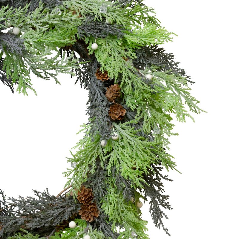 Northlight Berry, Cedar and Pine Cone Artificial Christmas Wreath - 24-Inch, Unlit, 5 of 6