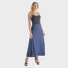 24seven Comfort Aapparel Womens Solid Color Elastic Waist Maxi Skirt - 2 of 4