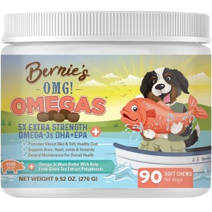 Bernie's OMG! Omegas - 5X Extra Strength Omega-3s DHA+EPA Soft Chews - 1 of 4