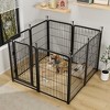 KTMBDW Dog Playpen Outdoor Extra Wide 8 Panels Heavy Duty Coating-Strengthened Dog Fence 40" Height with Doors Portable for RV Camping Yard - 2 of 4