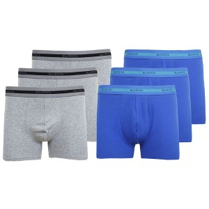Blu Rock Men's Cotton Flex Stretch Boxer Briefs-6 Pack - 1 of 2