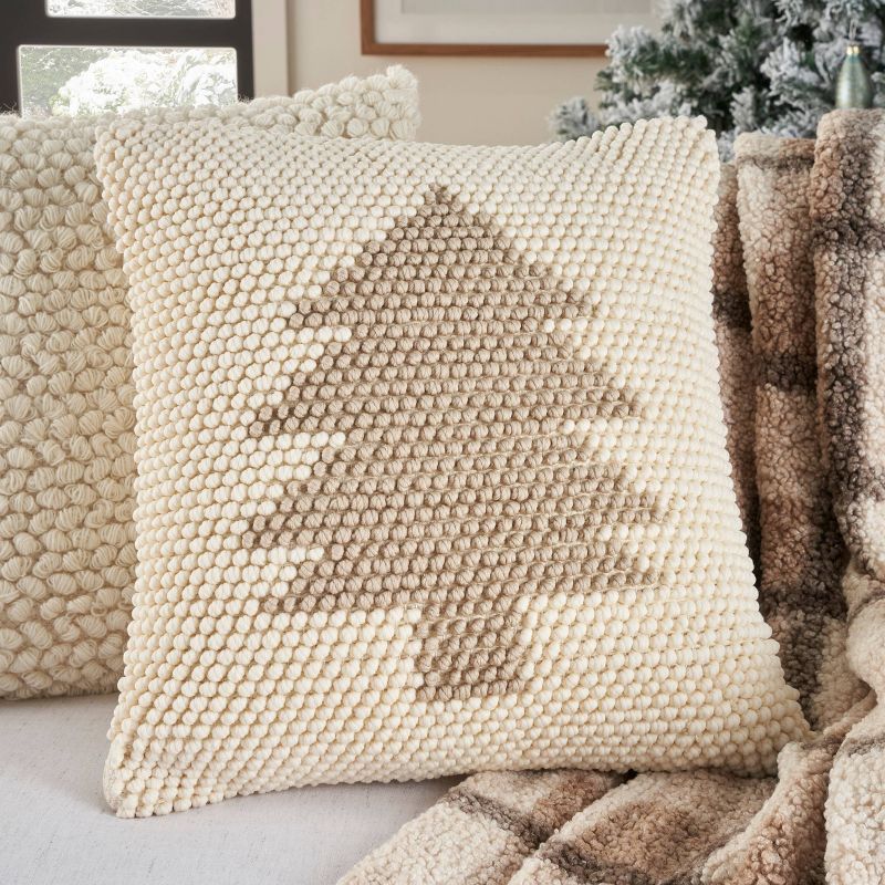 20"x20" Oversize Holiday Xmas Tree Loops Indoor Square Throw Pillow - Mina Victory, 6 of 7
