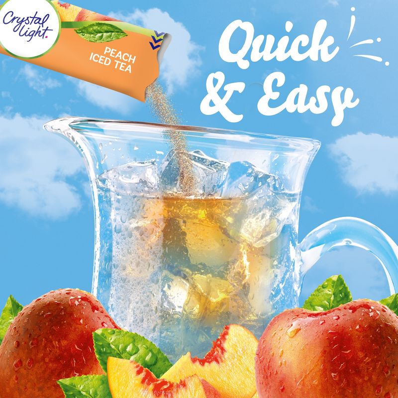 Crystal Light Peach Iced Tea Drink Mix - 6pk/0.25oz Pouches, 4 of 12