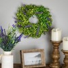 Northlight Purple Lavender and Green Foliage Artificial Spring Wreath - 11" - Unlit - 3 of 4