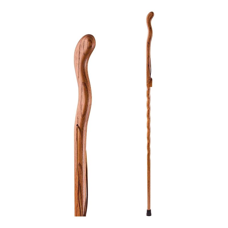 Brazos Twisted Fitness Walker Red Wood Walking Stick 58 Inch Height, 1 of 7