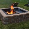 Sunnydaze Outdoor Heavy-Duty Steel Portable Above Ground or In-Ground Square Fire Pit Liner Ring - Black - 4 of 4
