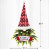 Lighted Gnome Christmas Door Wreath, Artificial Santa Xmas Hanging Sign - 2 of 4