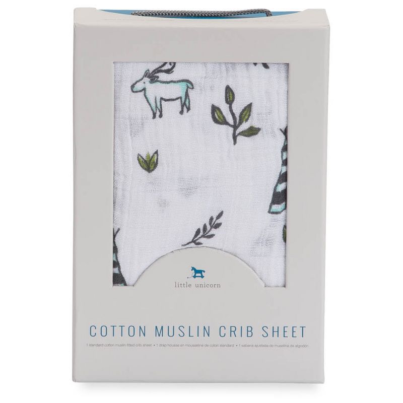 Little Unicorn Cotton Muslin Crib Sheet, 4 of 11