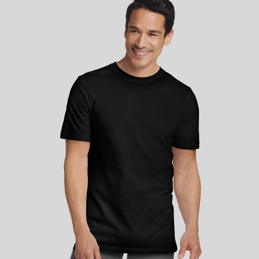 Jockey Generation™ Men's 100% Cotton Crew Neck 3pk Undershirt - Black XL: Moisture Wicking