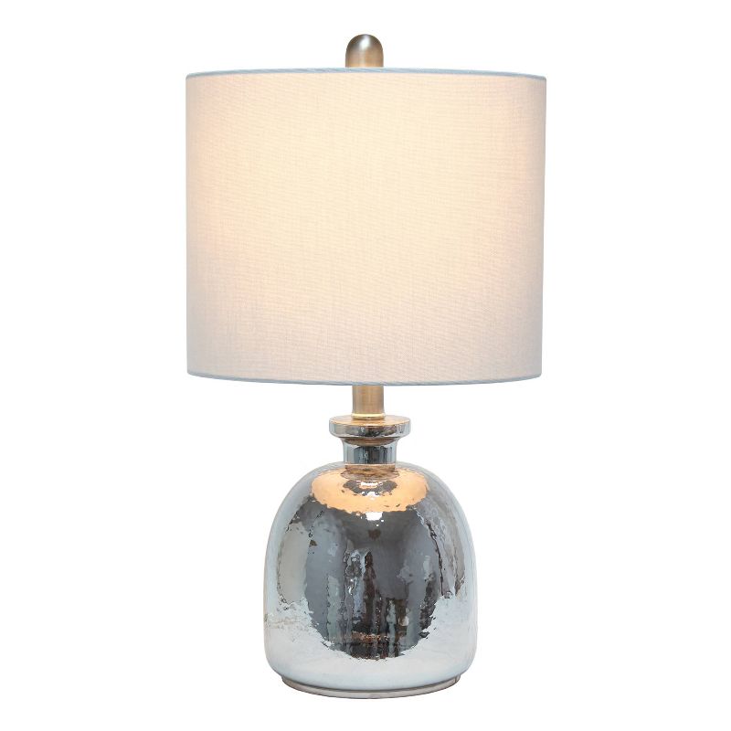 Hammered Glass Jar Table Lamp with Linen Shade - Lalia Home, 2 of 8