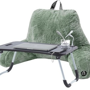 Nestl Fur Reading Pillow, Faux Fur Bed Pillow with Arms, Reading & Bedrest Pillow for Sitting in Bed Adult & Kids - 1 of 4