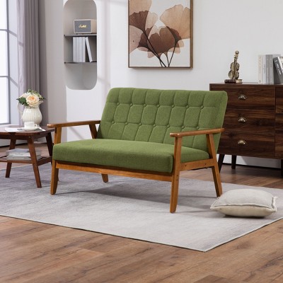 NicBex 45 Inch Loveseat,Modern Mid-Century Small Loveseat Sofa with Solid Wood Frame,Accent 2-Seater Upholstered Couch for Living Room