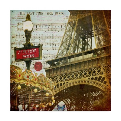  24" x 24" Eiffel Romance Vi by Sandy Lloyd - Trademark Fine Art 