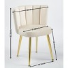 NicBex Set of 2 Modern Dining Chairs with Cushions and Comfortable Backrest,Velvet Armless Chairs for Kitchen,Living Room - 3 of 4