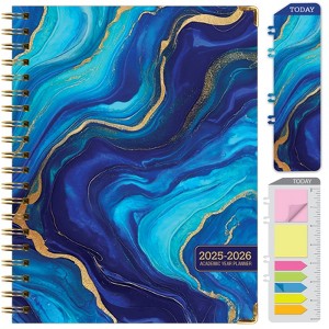 Global Printed Products Hardcover AY 2025-2026 Fashion Planner - 8.5"x11" (Dark Blue Marble) - 1 of 4