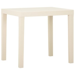 vidaXL Patio Table White 31.1"x25.6"x28.3" Plastic - 1 of 4