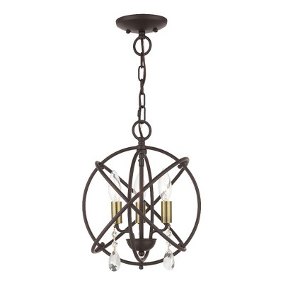 Livex Lighting Aria 3 - Light Chandelier in  Bronze