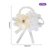 Unique Bargains Decorative Wedding Prom Party Artificial Rose Wrist Corsages 2 Pcs - 2 of 3