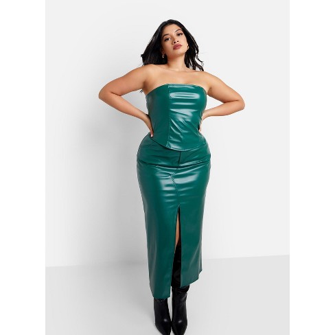 Rebdolls Women's Zina Satin Corset Top - Emerald - Medium : Target