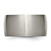 Black Bow Jewelry Men's 12mm Titanium Brushed Half Round Standard Fit Band - 3 of 4