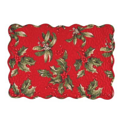 C&F Home Holly Bouquet Single Placemat