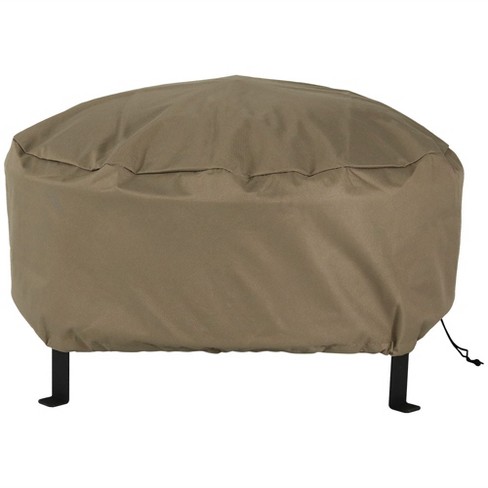 300d Polyester Round Fire Pit Cover, 36 Inch Round Fire Pit Cover