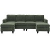 ORRD Modular Corduroy Sectional Sofa with Ottoman, Reversible Chaise Lounge, Removable Cushions for Living Room, Customizable Layout - 2 of 4