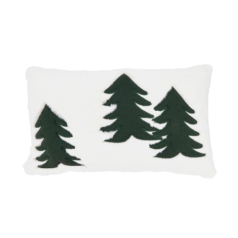 Target Christmas Threshold Decorative Faux Fur Sherpa outlet Tree Fuzzy Pillow