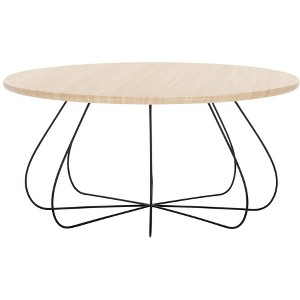 Tonino Coffee Table - COF4224A - Natural Oak/Black - Safavieh - 1 of 4