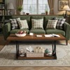 Bekrvio 2-Tier Storage Coffee Table, 41.7" Rectangle Wood Center Table with Geometric Metal Legs for Living Room & Home Office - 4 of 4