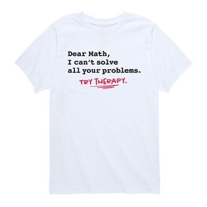 Boys' - Instant Message - Dear Math I Cant Solve All Your Problems Short Sleeve Graphic T-Shirt - 1 of 4