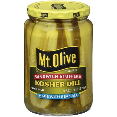 Mt. Olive Kosher Dill Made with Sea Salt - 24oz