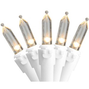 Northlight 50ct LED Mini Christmas Lights Warm White - 16.25' White Wire - 1 of 2