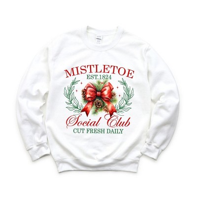 Simply Sage Market Women's Graphic Sweatshirt Coquette Mistletoe Social Club