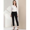 Allegra K Women's Elegant Satin Long Sleeve Office Work Blouses - 3 of 4