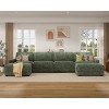 Dyonery Oversized 160" Modular Sectional Sofa, Comfy 6-Seat U-Shaped Cloud Couch Set with 2 Pillows & 2 Movable Ottomans, Chenille - 2 of 4