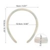 Unique Bargains Women's Classic Elegant PU Headband 6.10"x5.51" Green Yellow 1 Pc - 3 of 4