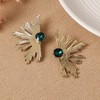 SOHI Women's Emerald Green Nectar Stone Drop Earrings - 2 of 4