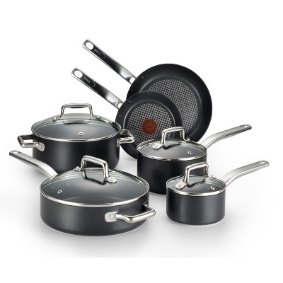 T-fal Prograde 10-Piece Titanium Nonstick Cookware Set in Black C517SA75 -  The Home Depot