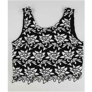 bar III Womens Crochet Lace Floral Knit Blouse - 1 of 2